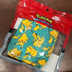 NWT Adults 3-Pack Pokemon Face Cover